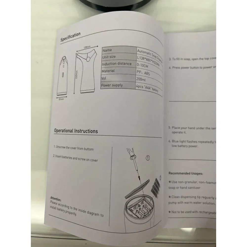 Auto Soap Dispenser Design Patent